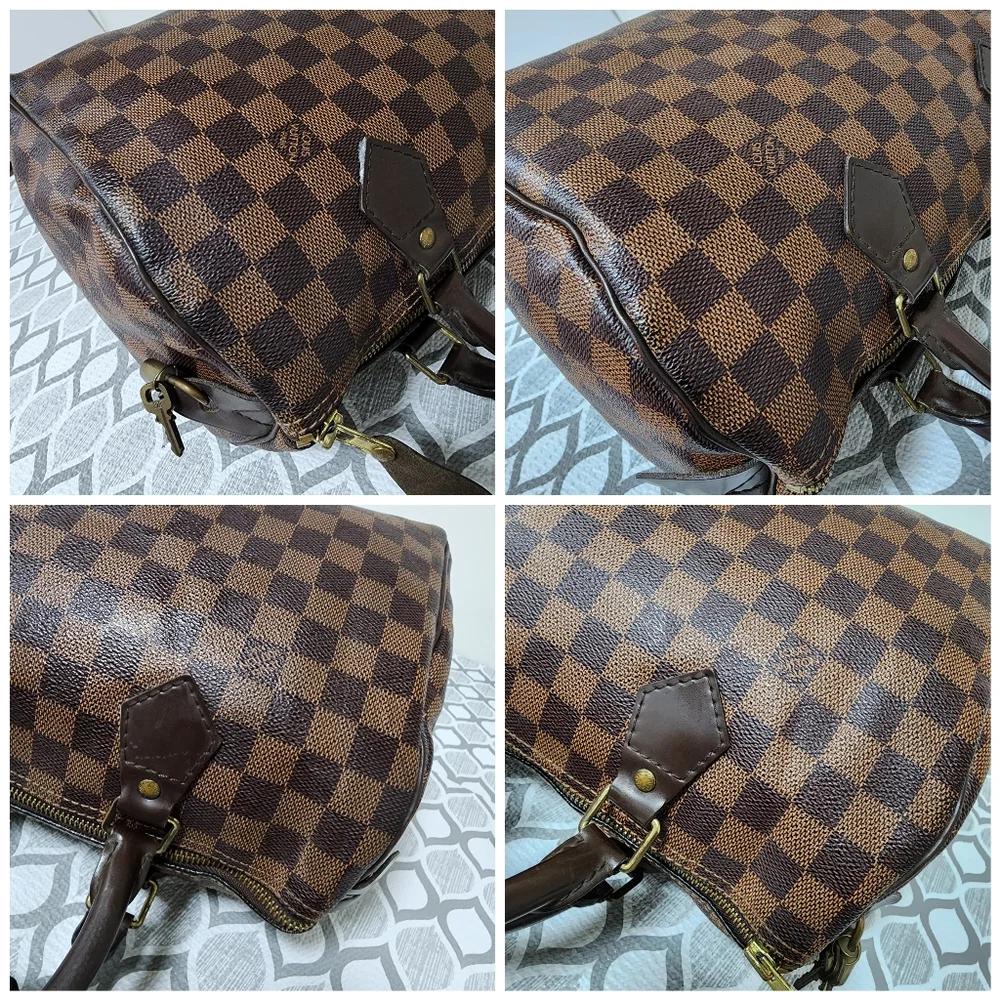 LOUIS VUITTON DAMIER EBENE SPEEDY 30 Brown